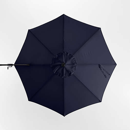 10' Round Sunbrella® Canvas Navy Blue Outdoor Cantilever Patio Umbrella Cover