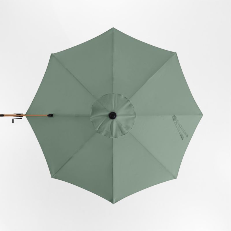 10' Canvas Spa Sunbrella® Round Cantilever Outdoor Patio Umbrella with Faux Wood Metal Frame - image 5 of 7