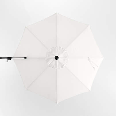 10' Round Canvas White Sunbrella® Outdoor Cantilever Patio Umbrella Cover