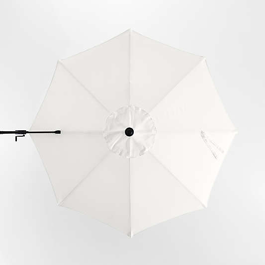 10' Round Canvas White Sunbrella® Outdoor Cantilever Patio Umbrella Cover