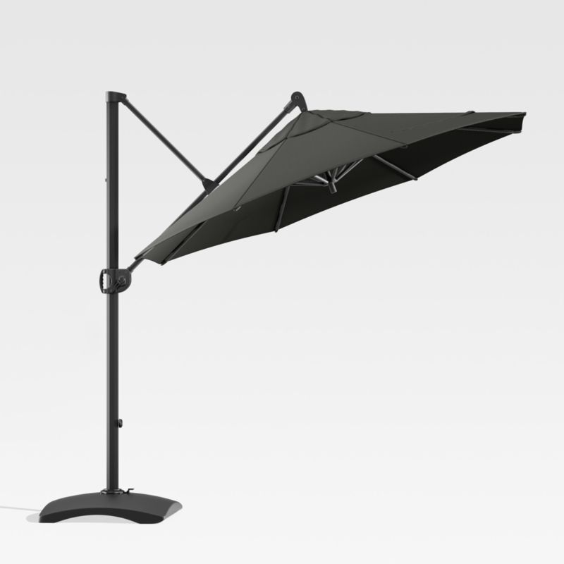 10' Sunbrella ® Charcoal Round Cantilever Outdoor Patio Umbrella - image 2 of 5