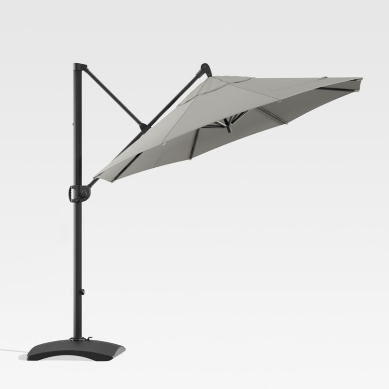 10' Sunbrella ® Graphite Round Cantilever Outdoor Patio Umbrella with Base - image 1 of 7