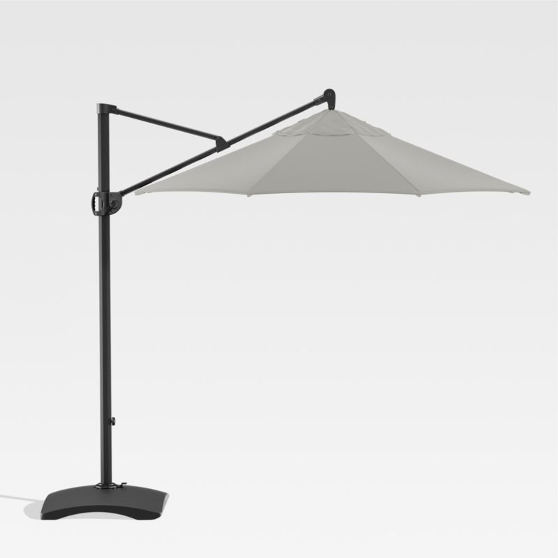 10' Sunbrella ® Graphite Round Cantilever Outdoor Patio Umbrella with Base - image 0 of 7