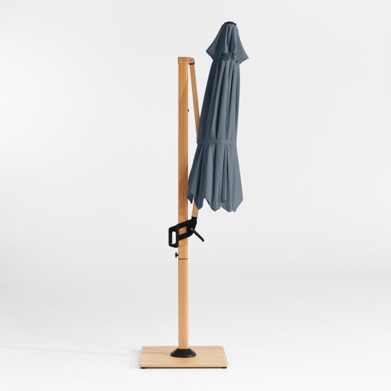 10' Cast Harbor Sunbrella® Round Cantilever Outdoor Patio Umbrella with Faux Wood Metal Frame - image 3 of 6