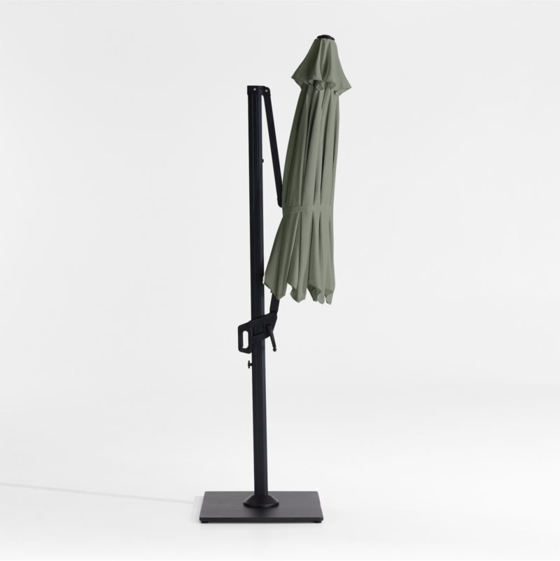 10' Cast Sage Sunbrella® Round Cantilever Outdoor Patio Umbrella with Black Metal Frame - image 3 of 6