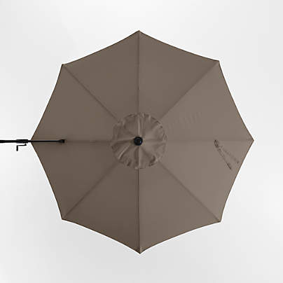 10' Round Sunbrella® Cast Shale Outdoor Cantilever Patio Umbrella Cover