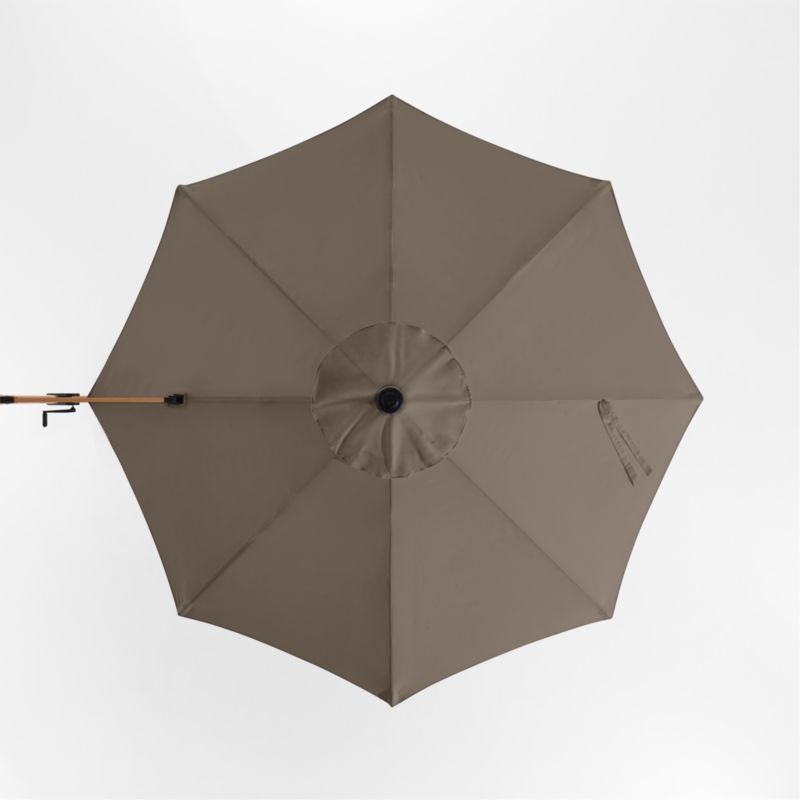 10' Round Sunbrella® Cast Shale Cantilever Outdoor Patio Umbrella with Faux Wood Metal Frame - image 5 of 7