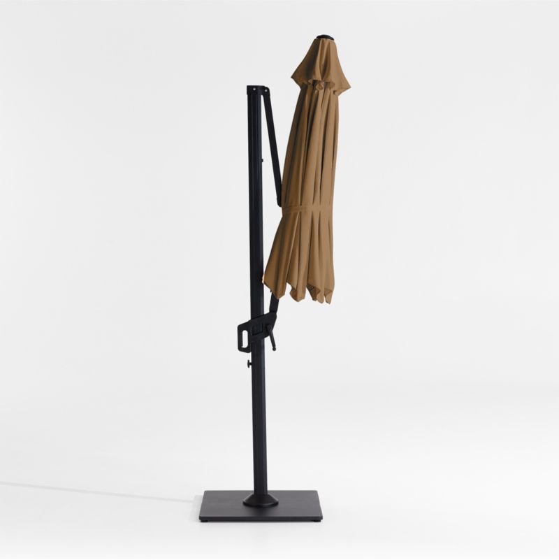 10' Round Sunbrella® Cast Teak Cantilever Outdoor Patio Umbrella with Black Metal Frame - image 3 of 6