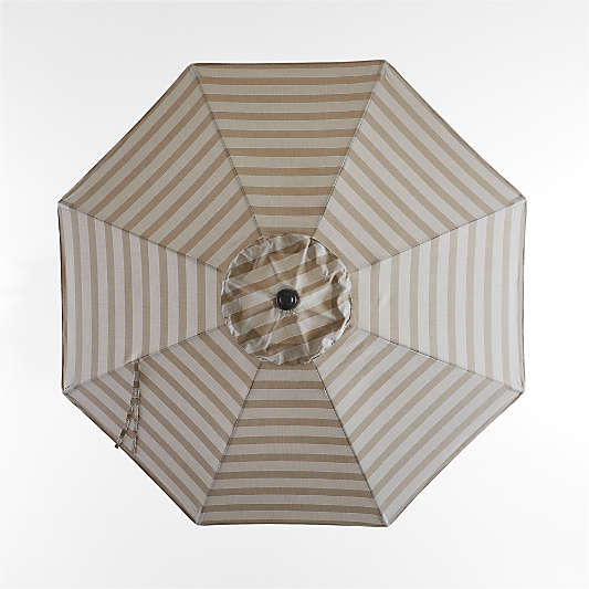 10' Round Sunbrella® Range Dune Stripe Outdoor Patio Umbrella Cover