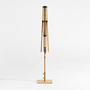 The Cobden 9' Round Teak Outdoor Umbrella by Jake Arnold