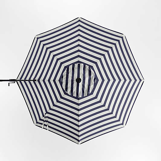 10' Round Navy and White Cabana Stripe Sunbrella® Outdoor Cantilever Patio Umbrella Cover