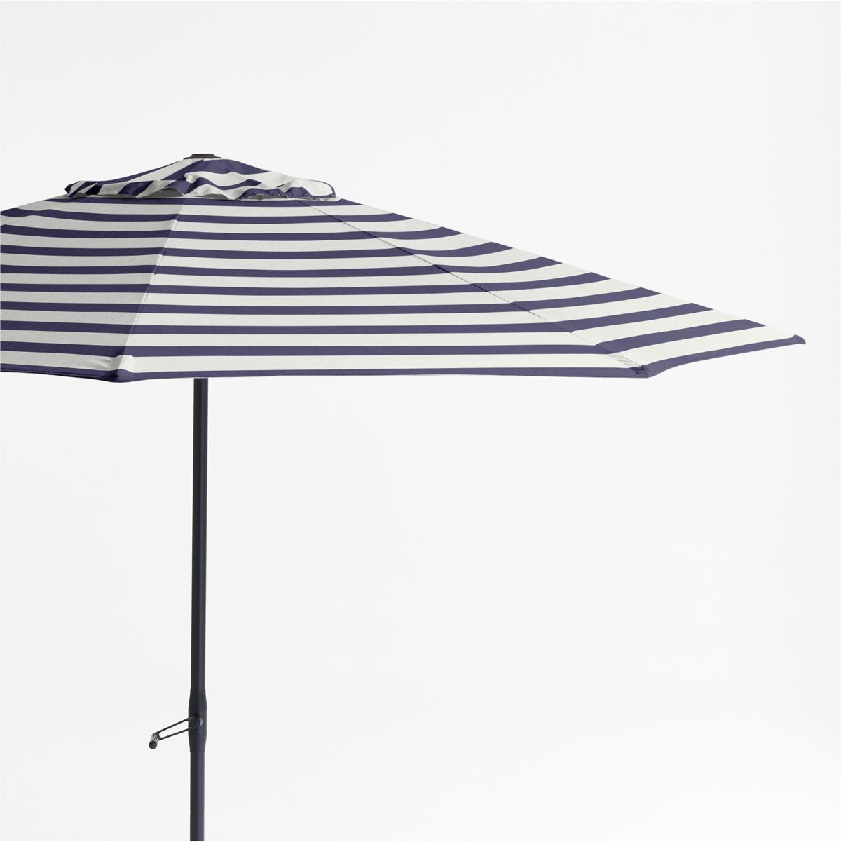 10' Round Navy & White Cabana Stripe Umbrella