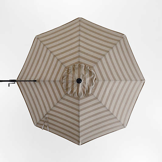 10' Round Sunbrella® Range Dune Stripe Outdoor Cantilever Patio Umbrella Cover