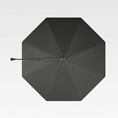 View 10' Sunbrella ® Charcoal Round Cantilever Outdoor Patio Umbrella Canopy details