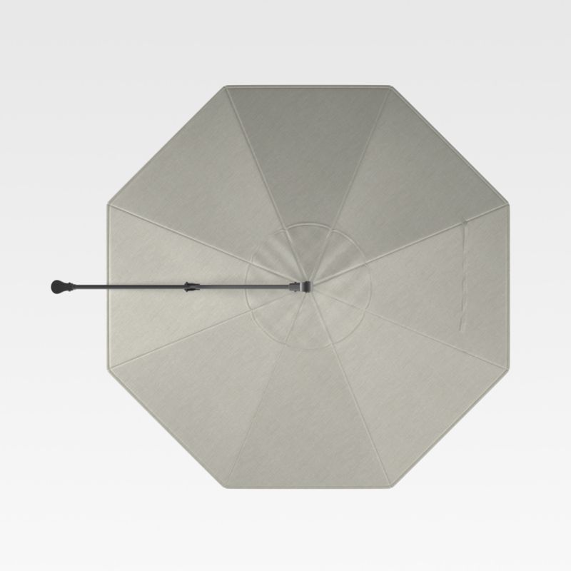 10' Silver Sunbrella ® Round Cantilever Outdoor Patio Umbrella Canopy
