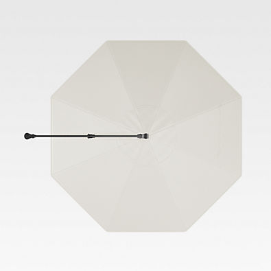 View 10' White Sand Sunbrella ® Round Cantilever Outdoor Patio Umbrella Canopy details