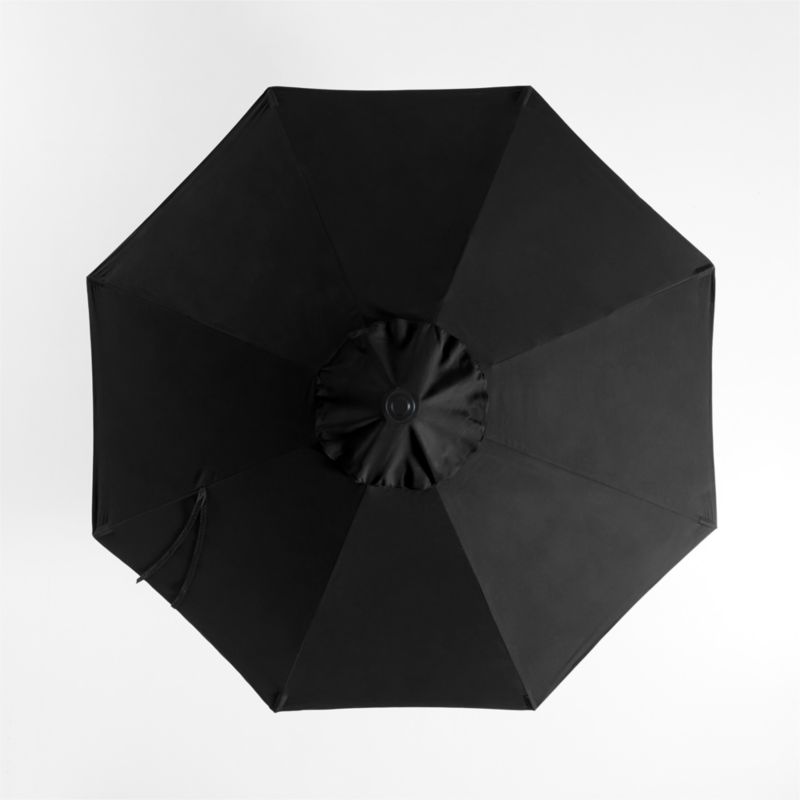 10' Round Sunbrella® Canvas Black Outdoor Patio Umbrella with Black Metal Frame - image 2 of 3