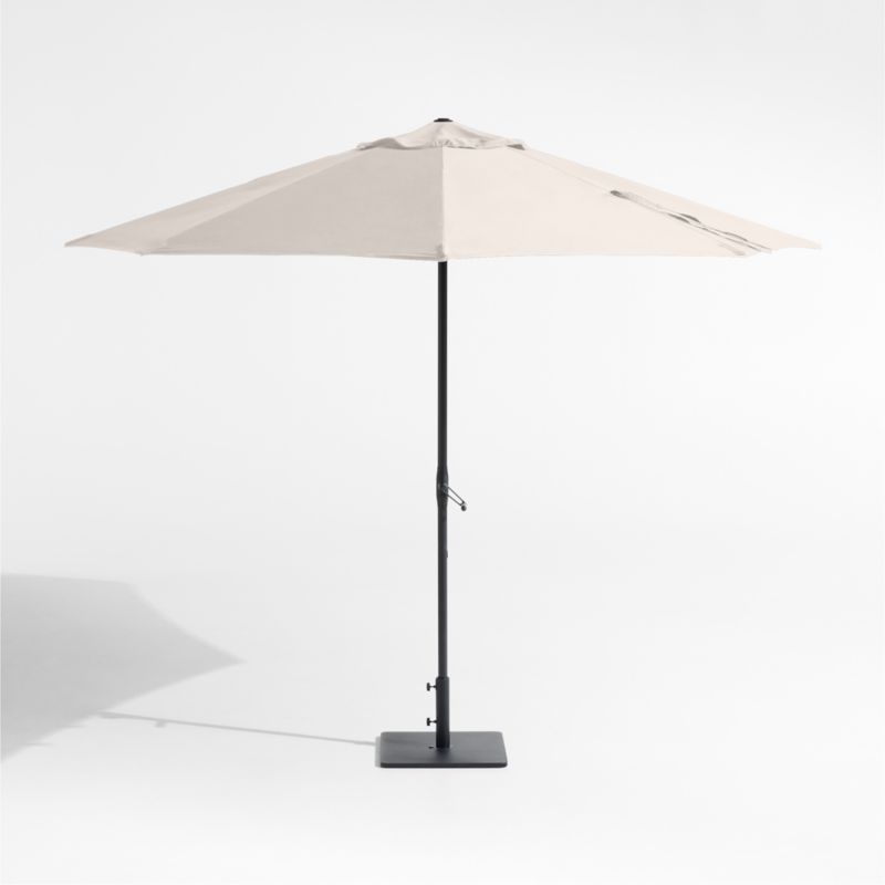 10' Round Sunbrella® Canvas Canvas Outdoor Patio Umbrella with Black Metal Frame - image 2 of 5