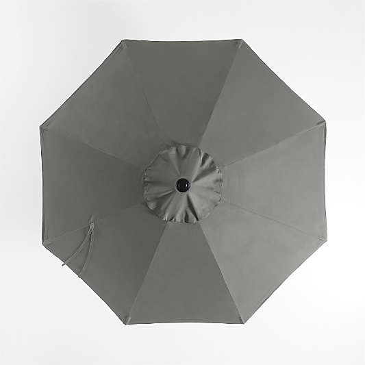 10' Round Sunbrella® Canvas Charcoal Outdoor Patio Umbrella Cover