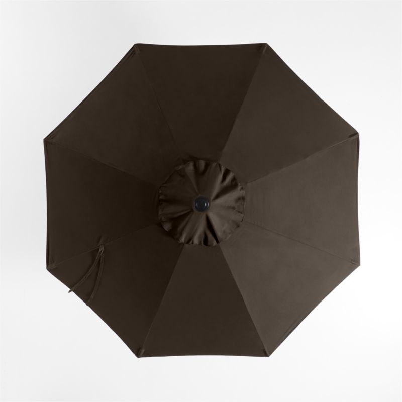 10' Round Sunbrella® Canvas Java Outdoor Patio Umbrella with Black Metal Frame - image 3 of 5