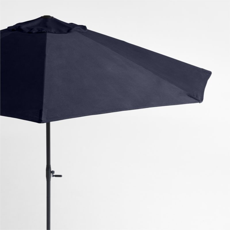 10' Round Sunbrella® Canvas Navy Blue Outdoor Patio Umbrella with Black Metal Frame - image 0 of 3