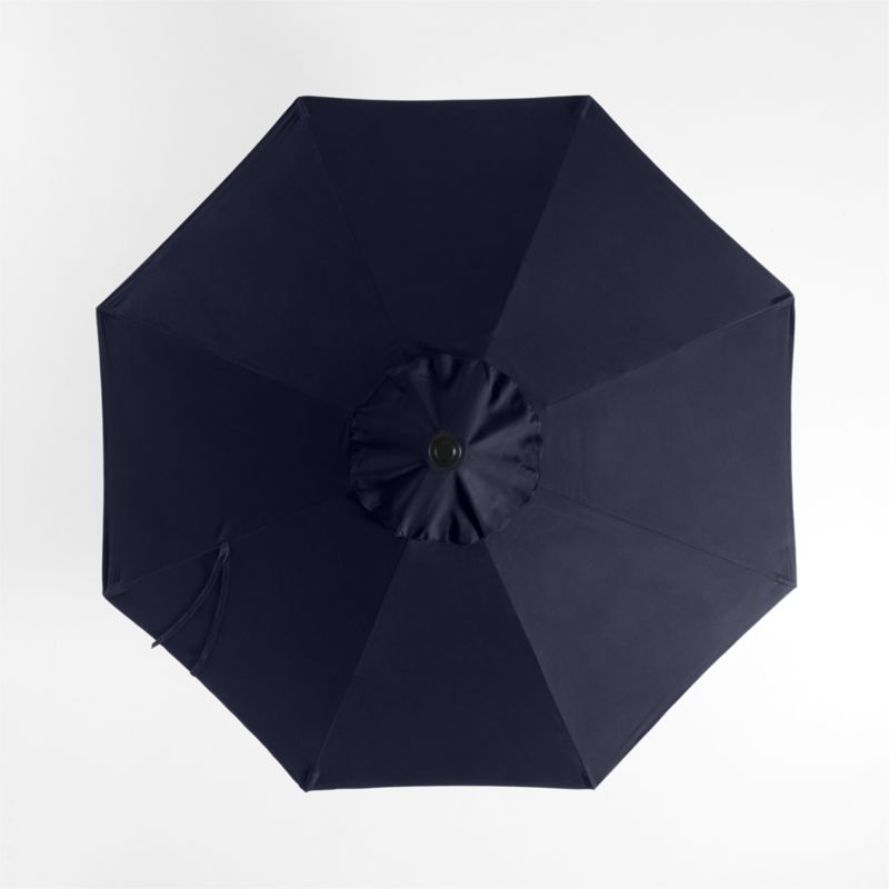 10' Round Sunbrella® Canvas Navy Blue Outdoor Patio Umbrella with Black Metal Frame - image 2 of 3