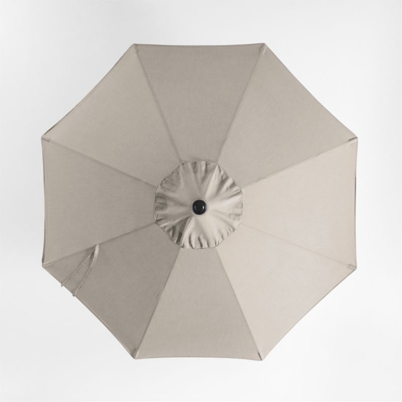 10' Round Sunbrella® Cast Ash Brown Outdoor Patio Umbrella with Black Metal Frame - image 2 of 3