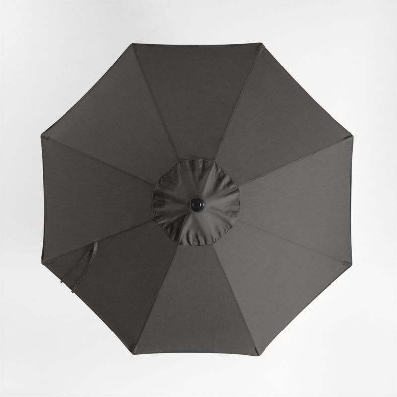 10' Round Cast Charcoal Grey Sunbrella® Outdoor Patio Umbrella with Black Metal Frame - image 2 of 3