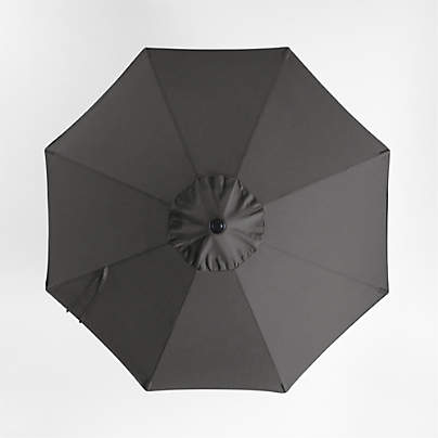 10' Round Cast Charcoal Grey Sunbrella® Outdoor Patio Umbrella Cover