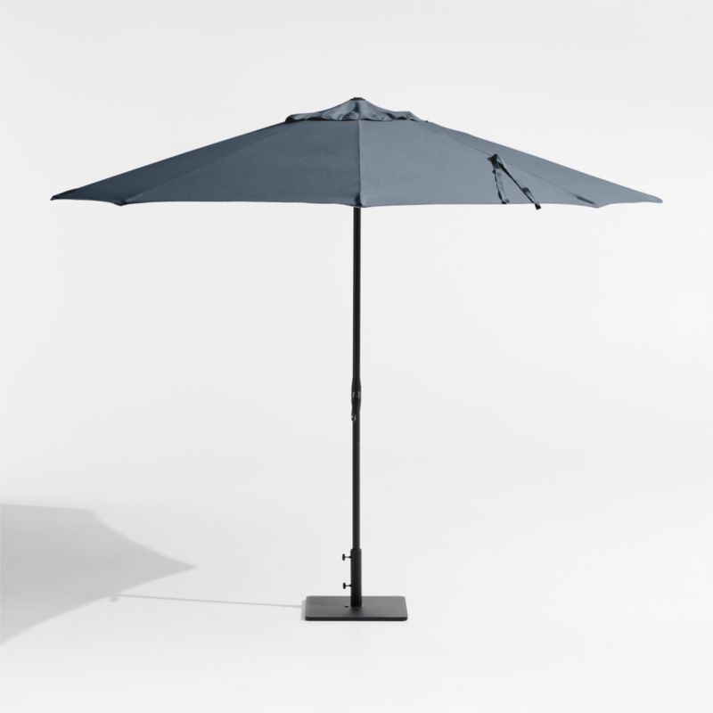 10' Round Sunbrella® Cast Harbor Outdoor Patio Umbrella with Black Metal Frame - image 2 of 5