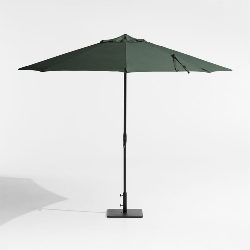 10' Round Sunbrella® Cast Ivy Green Outdoor Patio Umbrella with Black Metal Frame - image 1 of 3