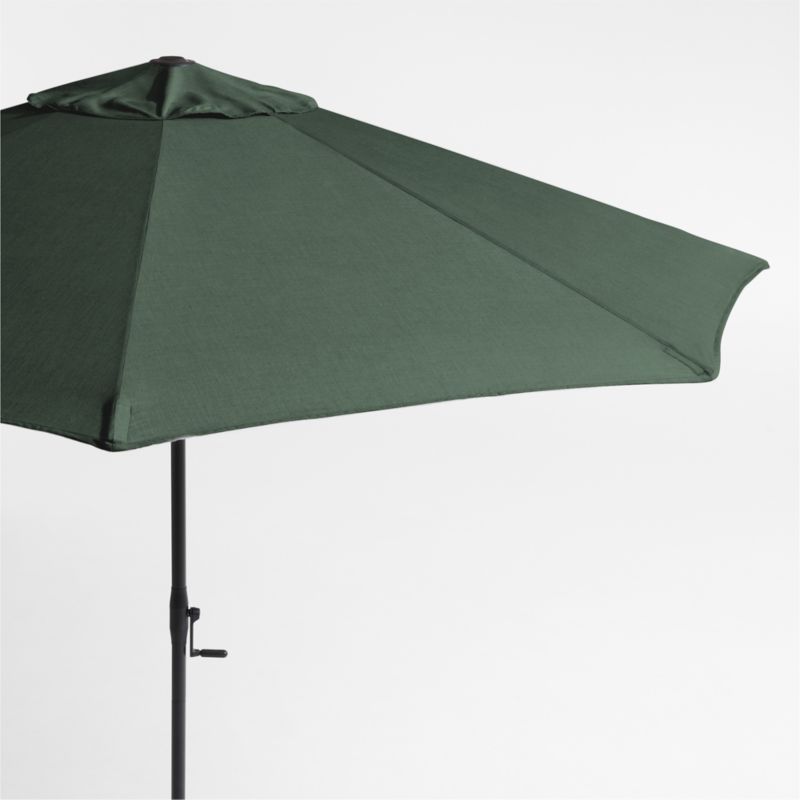 10' Round Sunbrella® Cast Ivy Green Outdoor Patio Umbrella with Black Metal Frame - image 0 of 3