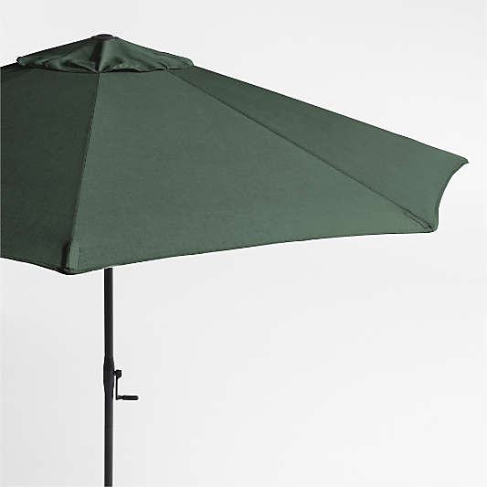 10' Round Sunbrella® Cast Ivy Green Outdoor Patio Umbrella with Frame