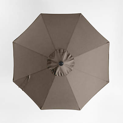 10' Round Sunbrella® Cast Shale Outdoor Patio Umbrella Cover