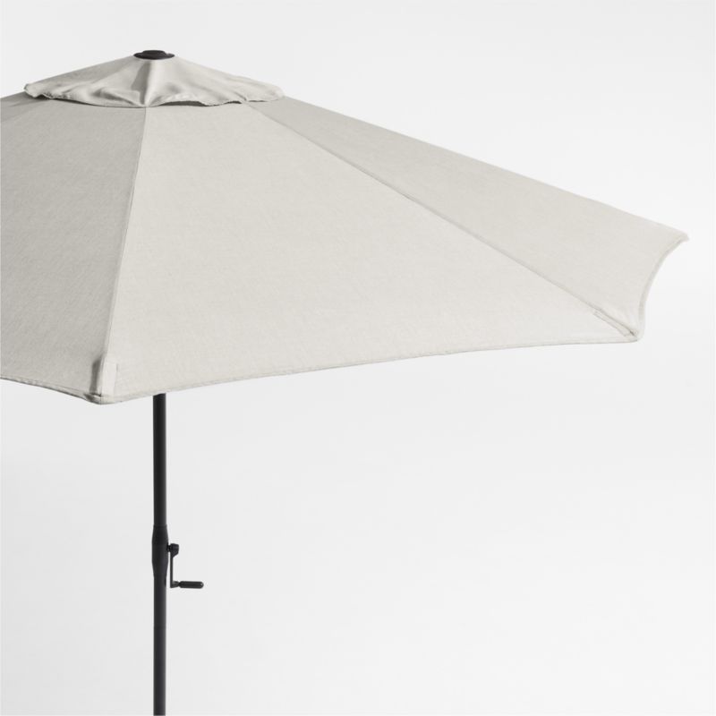 10' Round Sunbrella® Cast Silver Outdoor Patio Umbrella with Black Metal Frame - image 0 of 3