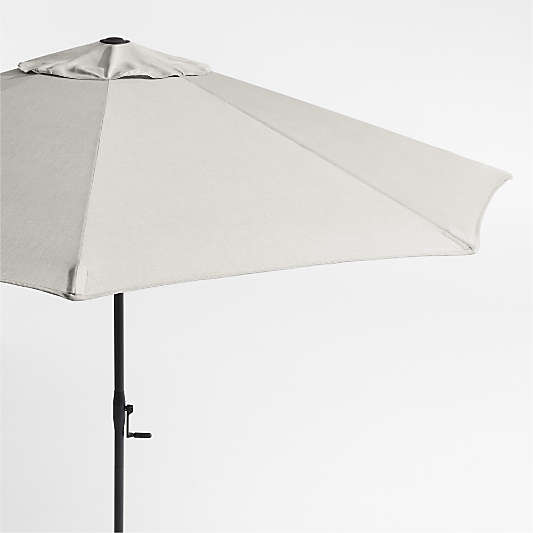 10' Round Sunbrella® Cast Silver Outdoor Patio Umbrella with Frame