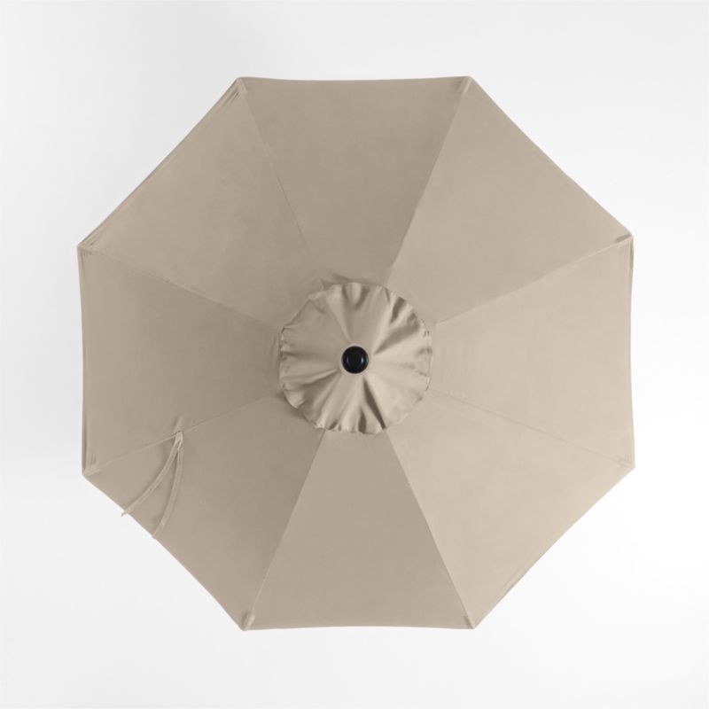 10' Round Sunbrella® Canvas Flax Outdoor Patio Umbrella with Faux Wood Metal Frame - image 3 of 5