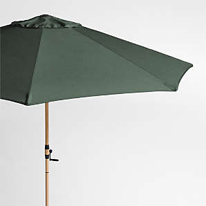 10 foot round deluxe eucalyptus wood patio umbrella The Montague quality and designer Sinta 9 FT. Eucalyptus Wood