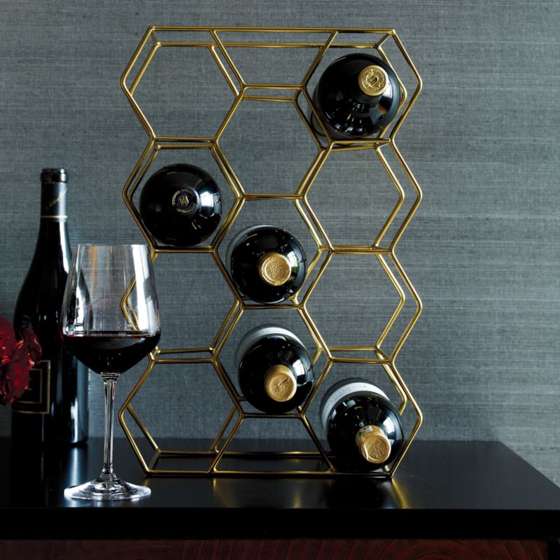 11-Bottle Gold Wine Rack - image 5 of 12