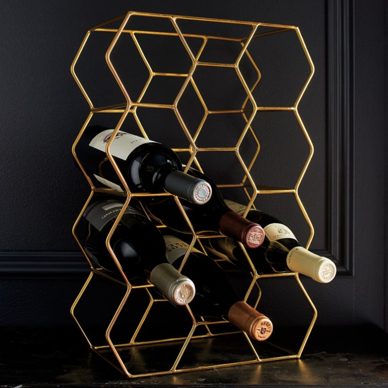 11-Bottle Gold Wine Rack - image 4 of 12