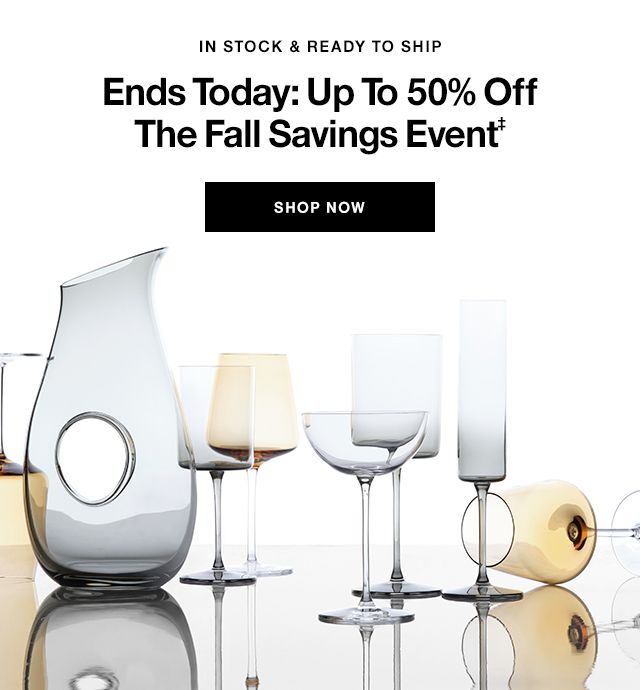 Ends Today: Up to 50% off the fall savings event