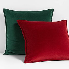 Washed Organic Cotton Throw Pillows