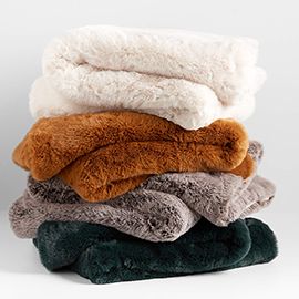 Faux Fur Throw Blanket