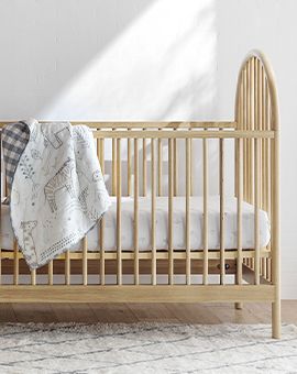 Canyon Spindle Wood Convertible Baby Crib by Leanne Ford