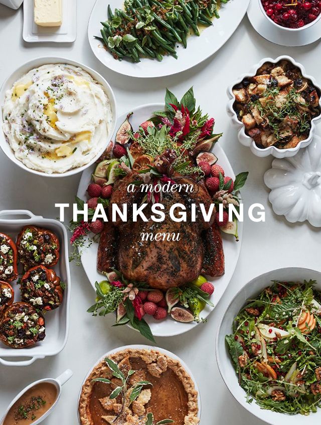 a modern thanksgiving menu