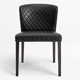 Curran Quilted Onyx Dining Chair