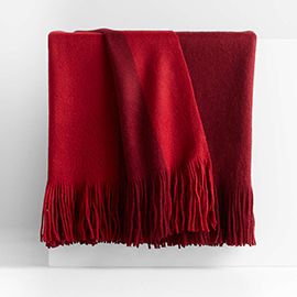 Tepi Red Throw Blanket