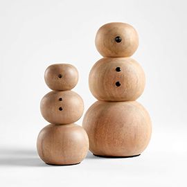 wooden snowmen