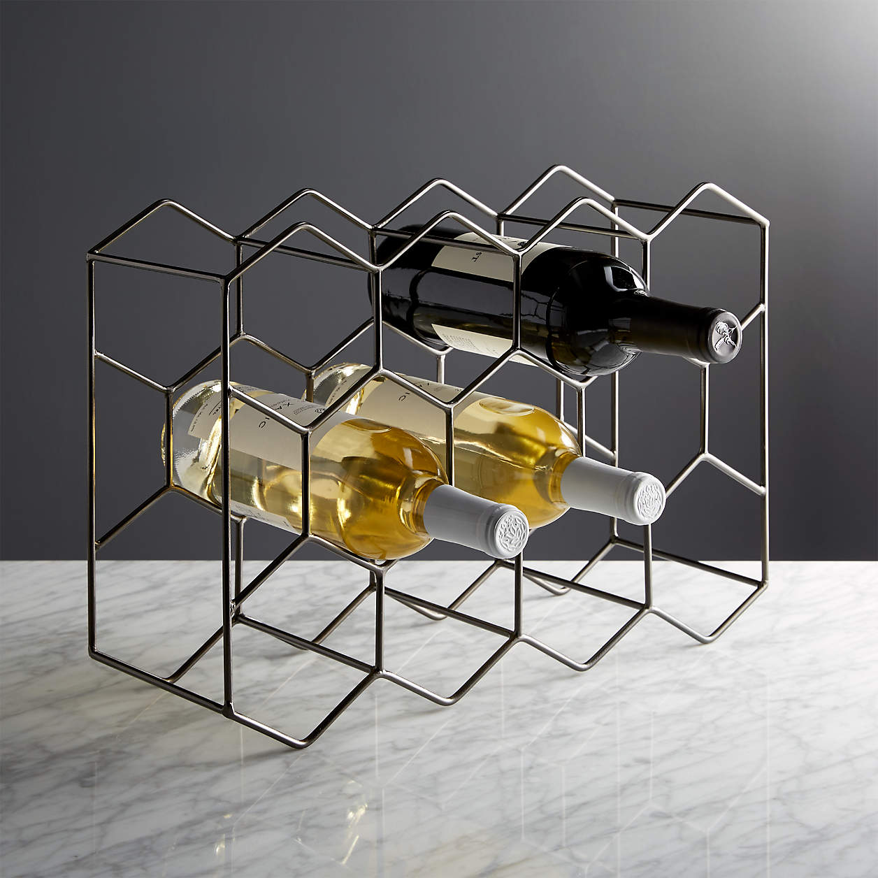 11Bottle Graphite Wine Rack + Reviews Crate & Barrel