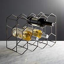 11-Bottle Graphite Wine Rack | Crate & Barrel